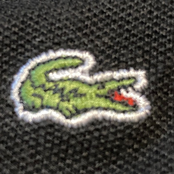 Lacoste black collared button up short sleeve slim fit polo. Sz 38 - Picture 7 of 11